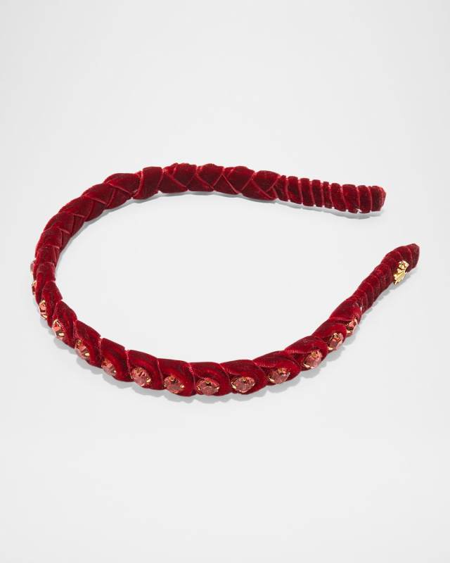 Crystal Velvet Slim Headband